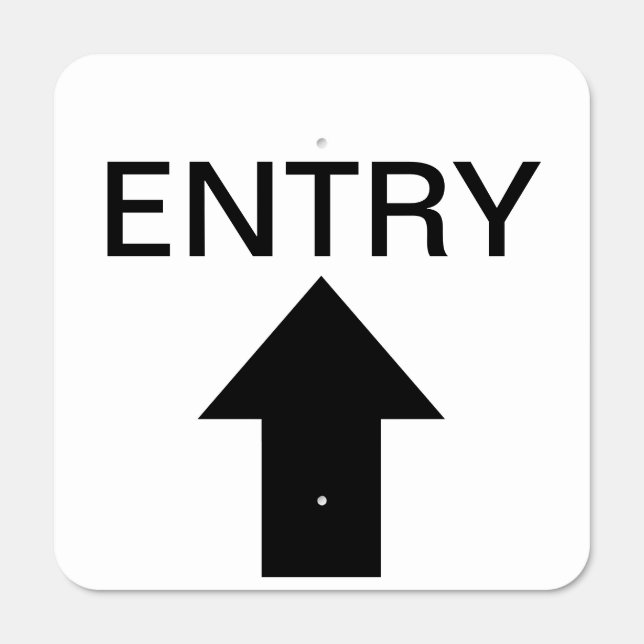 ENTRY Metal Parking Sign (Front)