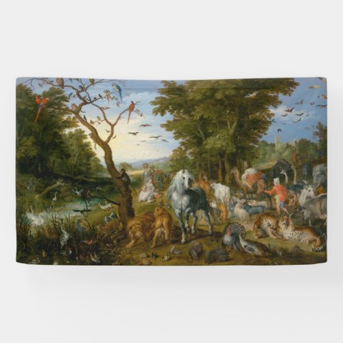 Entry of the Animals into Noahs Ark Brueghel Banner