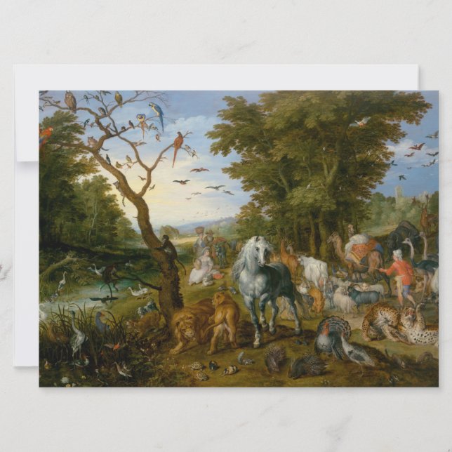 Entry of the Animals into Noah's Ark (Brueghel) Card (Front)