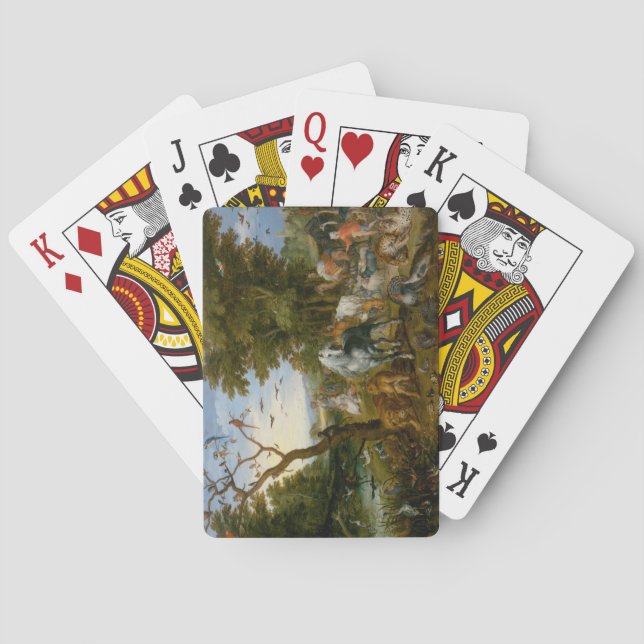 Entry of the Animals into Noah's Ark (Brueghel) Poker Cards (Back)