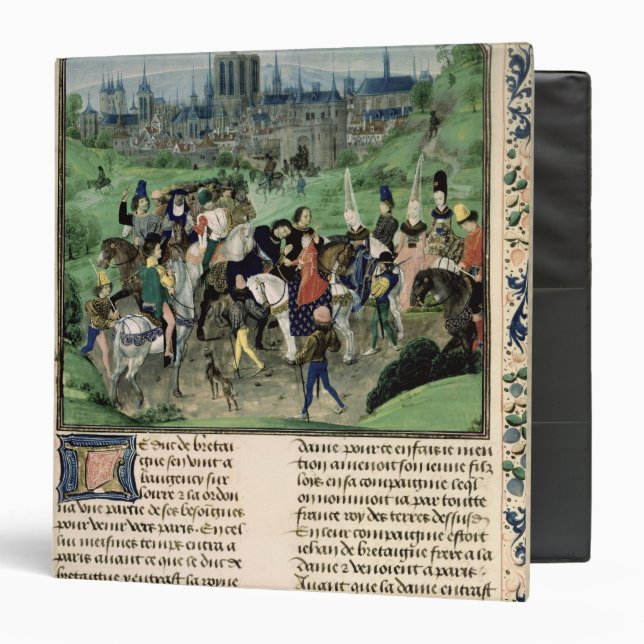 Entry of Young Louis II of Anjou into Paris 3 Ring Binder (Front/Inside)