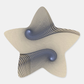 Entwined Blue Abstract Spiral Star Sticker
