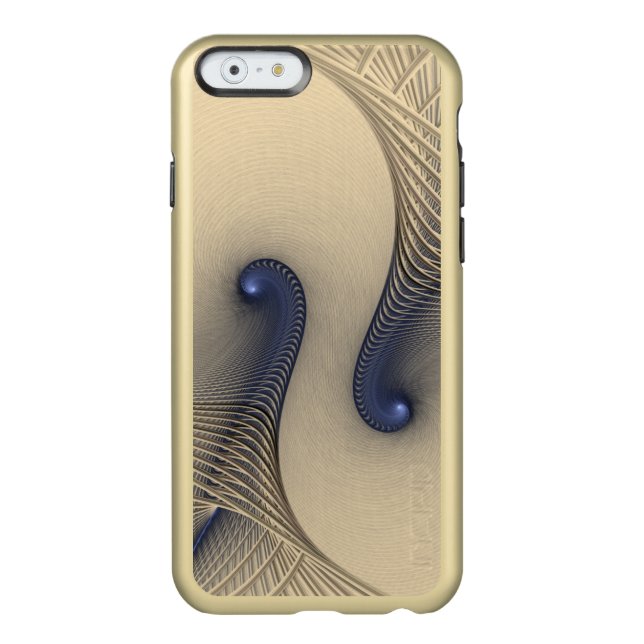Entwined Blue Geometric Pattern Incipio iPhone Case (Back)