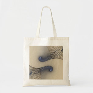 Entwined Blue Spiral Abstract Tote Bag
