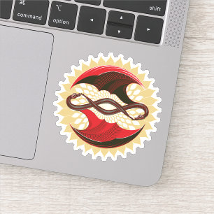 Entwined Dragons Sticker