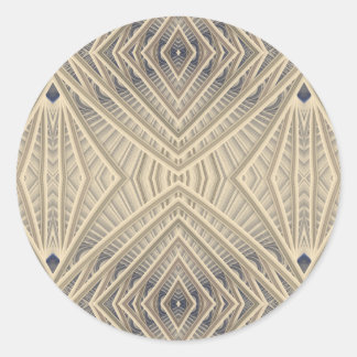 Entwined Geometric Pattern Classic Round Sticker