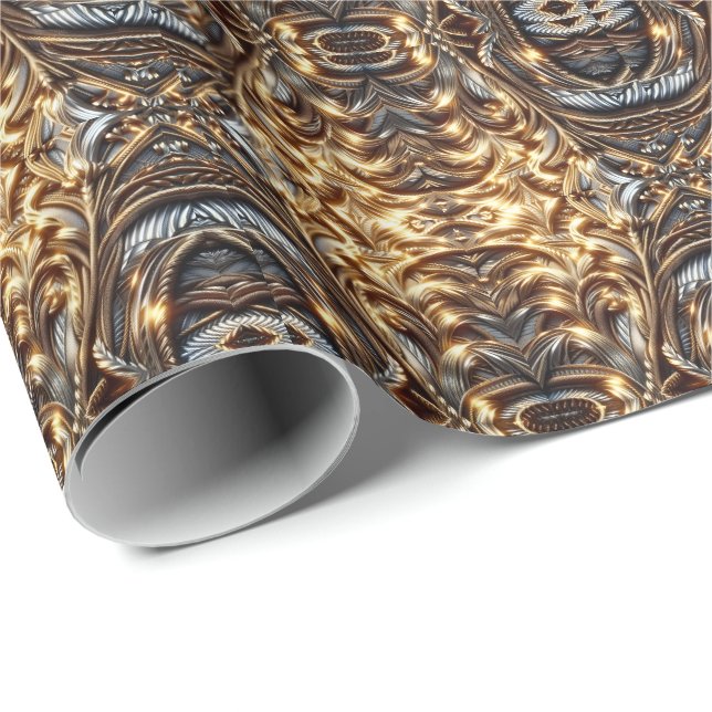 Entwined Gold  Wrapping Paper (Roll Corner)
