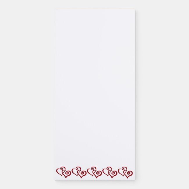 Entwined Hearts Design Magnetic Fridge Notepad
