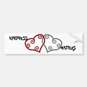 Entwined Hearts Kindness Matters Bumper Sticker