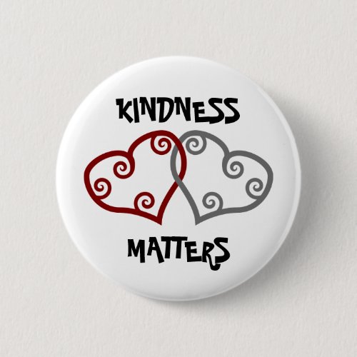 Entwined Hearts Kindness Matters Button