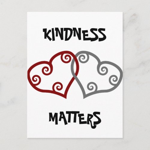 Entwined Hearts Kindness Matters Postcard