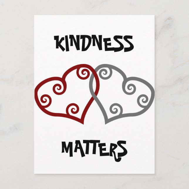Entwined Hearts Kindness Matters Postcard (Front)