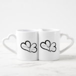 Entwined hearts nested mugs<br><div class="desc">Entwined hearts ready for you to personalize with initials and date.</div>