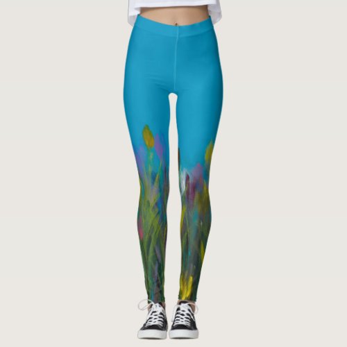 Entwined III Abstract Floral Leggings