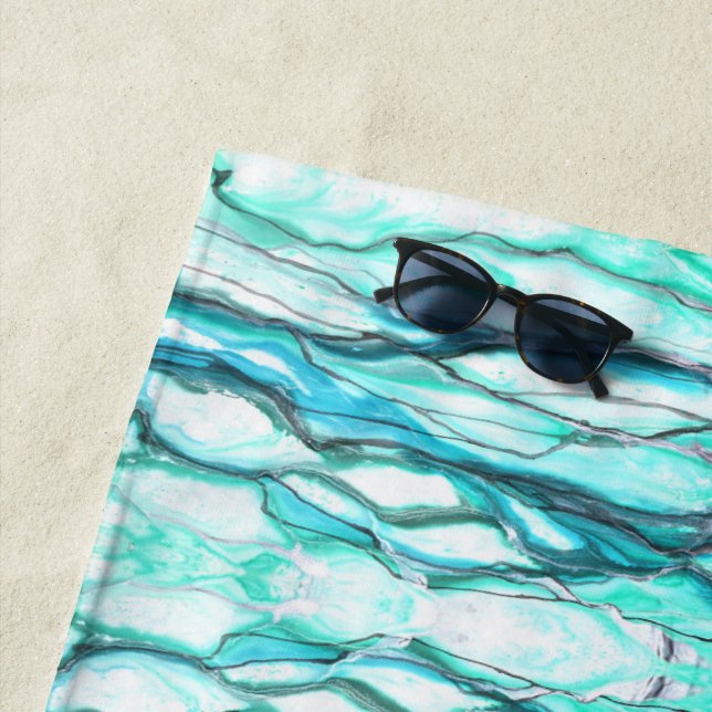 "Entwined in the Line" Beach Towel (In Situ)