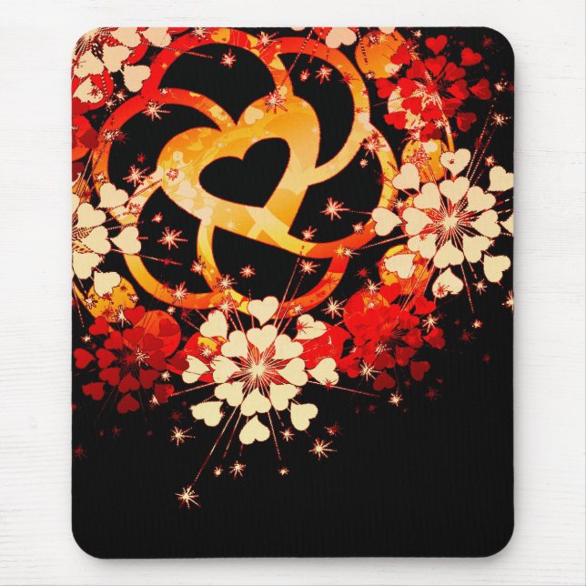 Entwined Love flowers Vibrant Mousepad (Front)