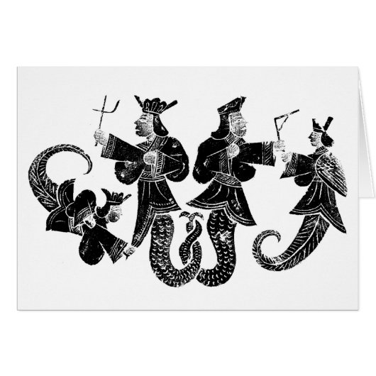 Entwined Mermen Cards (Front Horizontal)