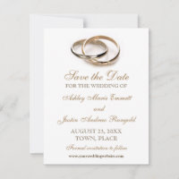 Entwined Rings Save the Date Invitation