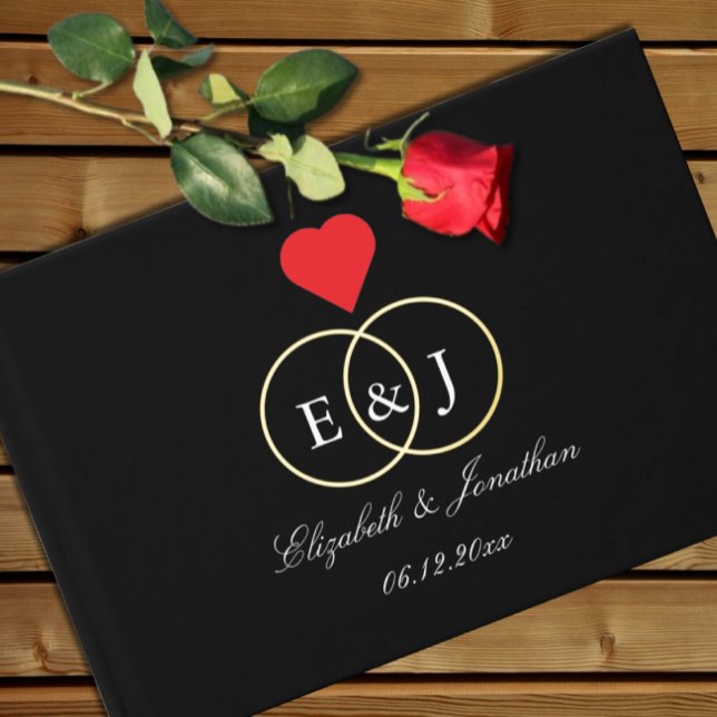 Entwined Rings Wedding Foil Guest Book (Creator Uploaded)