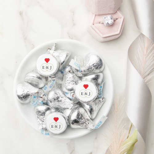 Entwined Rings Wedding Hersheys Kisses