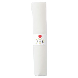 Entwined Rings Wedding Napkin Bands