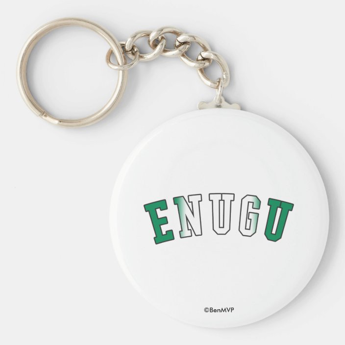 Enugu in Nigeria National Flag Colors Key Chain