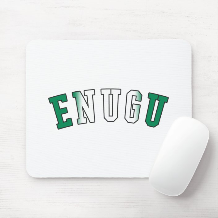Enugu in Nigeria National Flag Colors Mouse Pad