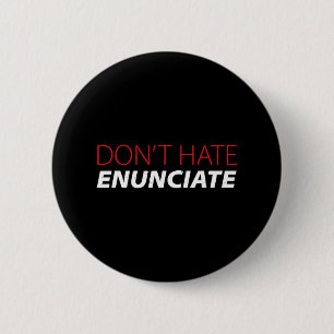 Enunciate Fun ASL Sign Language Lip Reading Deaf A Button