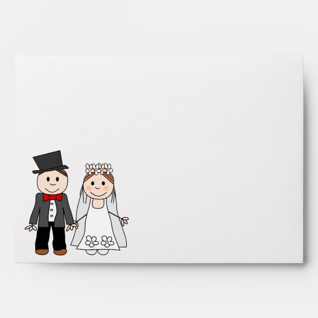 ENVELOP,cute and funny wedding couple,wedding Envelope (Front)