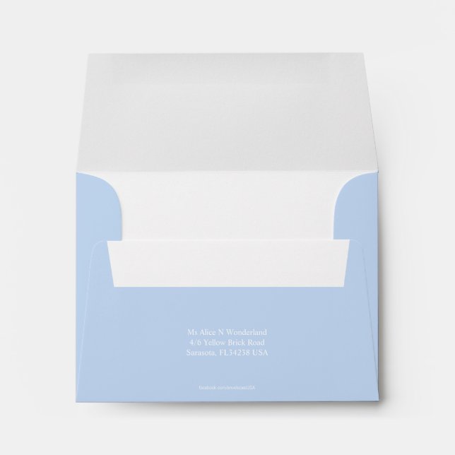 Envelope A2 Baby Blue Return Address (Back (Bottom))
