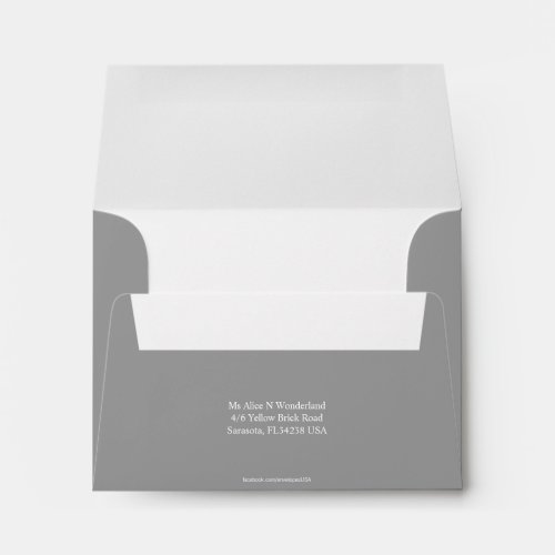 Envelope A2 Dark Grey Return Address