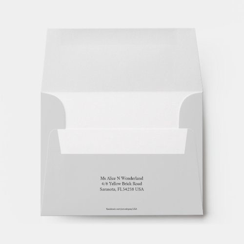 Envelope A2 Light Grey Return Address