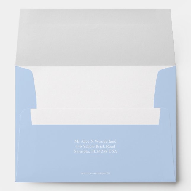 Envelope A7 Baby Blue Return Address (Back (Bottom))