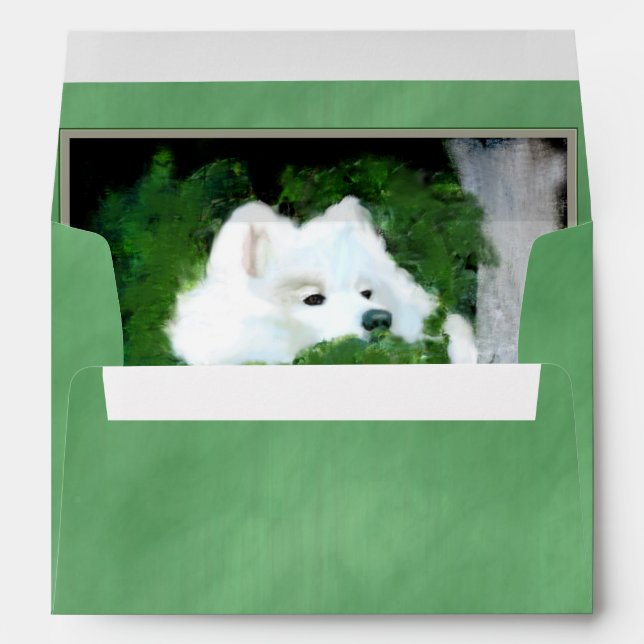 Envelope, A7 Greeting Card, Silk Green-Match Card Envelope (Back (Bottom))