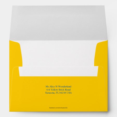 Envelope A7 Mellow Yellow Return Address