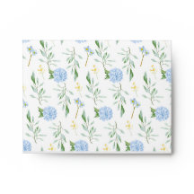 Envelope Blue Floral Collection 4.25 x 5.6