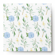 Envelope Blue Floral Collection 5.25 x 5.25
