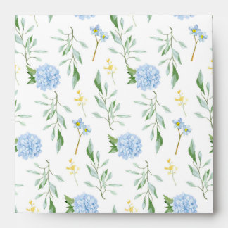 Envelope Blue Floral Collection 5.25 x 5.25