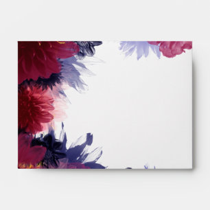 Envelope Dark Colorful Flowers Customizable