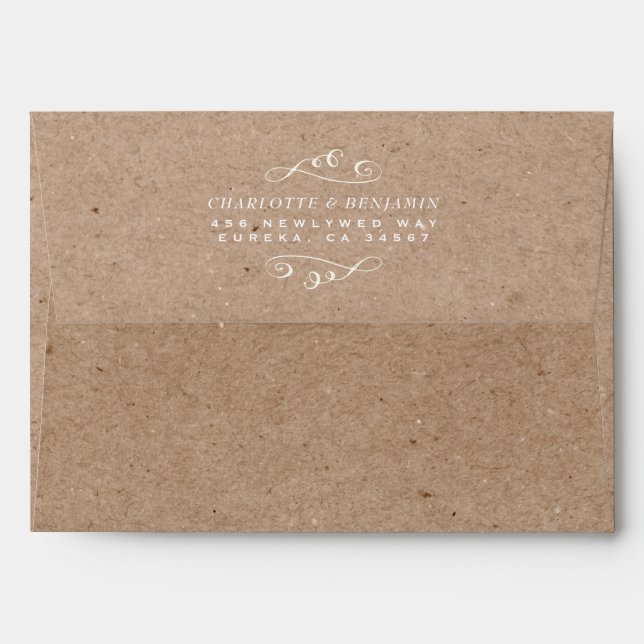 ENVELOPE | Elegant Floral Rustic Spring Wedding (Back (Top Flap))