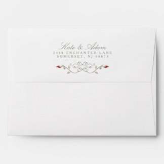 ENVELOPE | Elegant Red Rose of Beauty Wedding