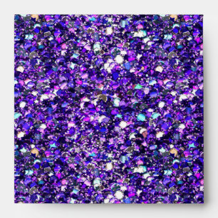 Envelope Faux Purple Teal Blue Glitter