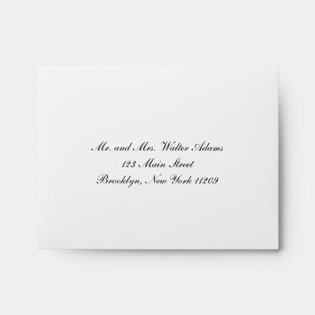 Envelope for RSVP Card Wedding Invitation Zazzle