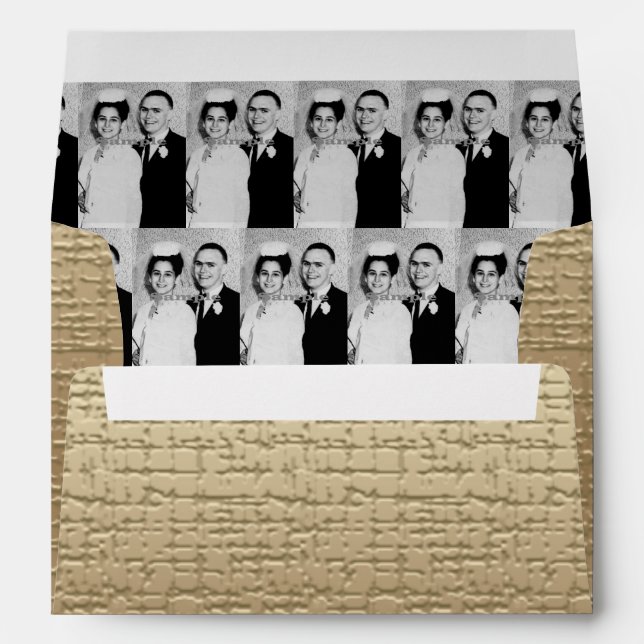 Envelope Golden Anniversary Your Photo Inside (Back (Bottom))