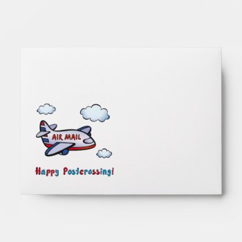 Envelope "happy Postcrossing!" - Airmail by Colibry at Zazzle