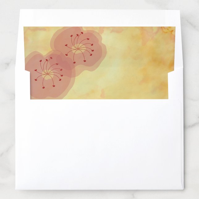 Envelope Liner Asian Influence Yellow Golds (In Envelope)