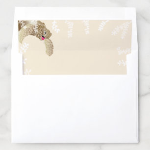 Envelope Liner "Baby Shower Baby Turtle, Blue"