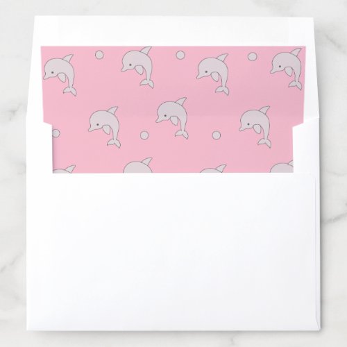 Envelope Liner Baby Shower Dolphin in a BubbleP