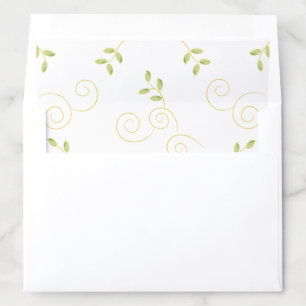 Envelope Liner "Baby Shower Gold Birds"