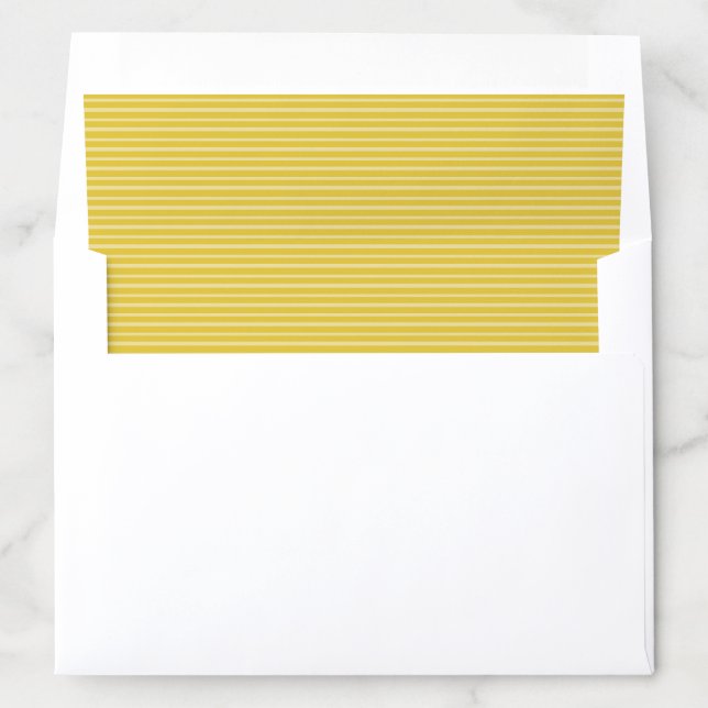 Envelope Liner "Baby Shower Gold Stripes" (In Envelope)